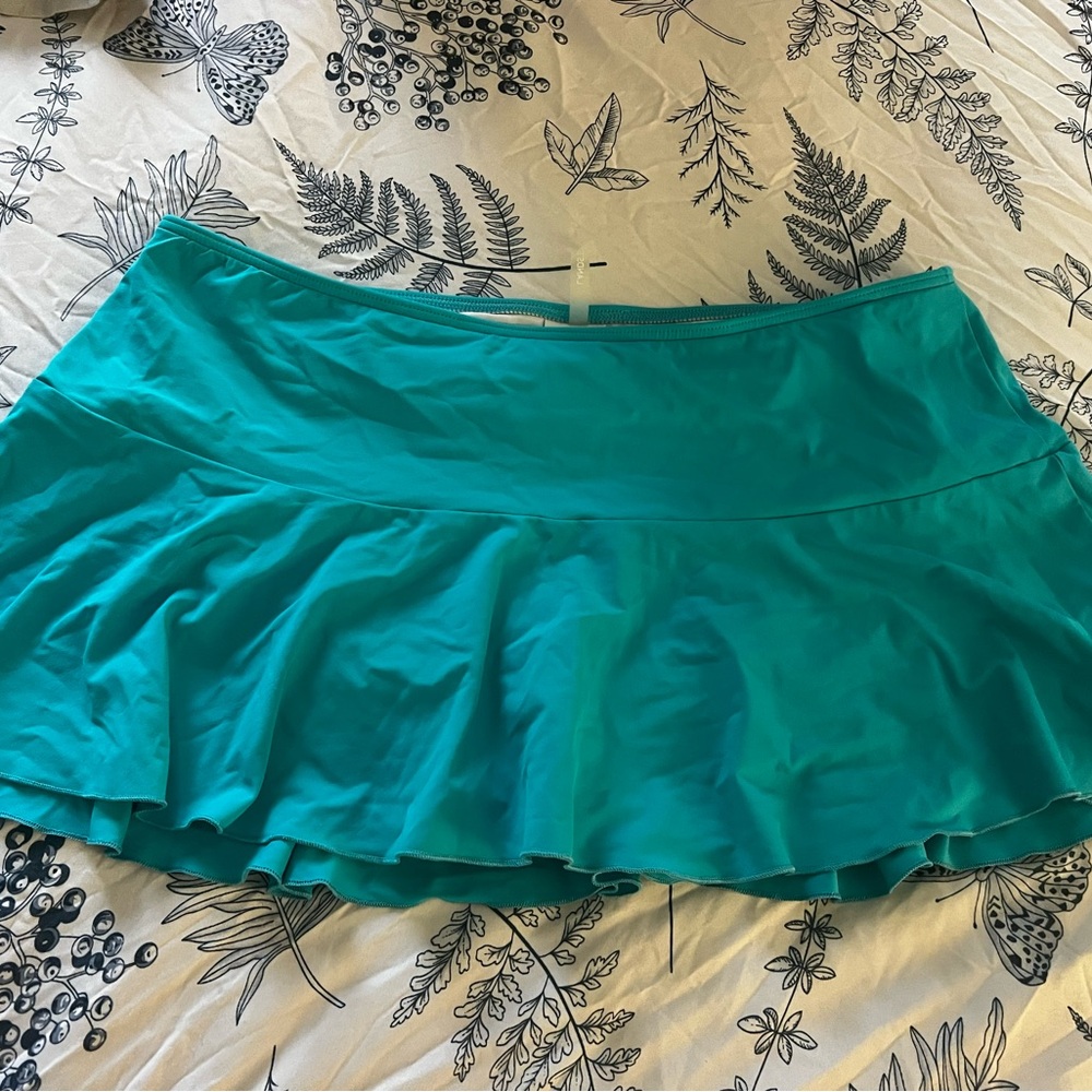 Lands' End Turquoise Mini Skirt
